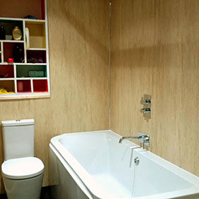 Bathroom renovation with shower panels