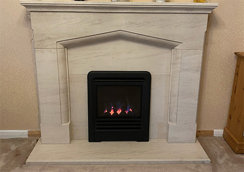 Gas fire installations