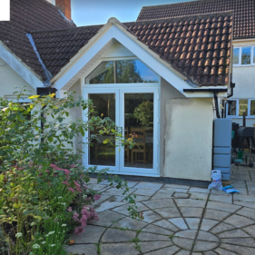 Patio doors and dormer